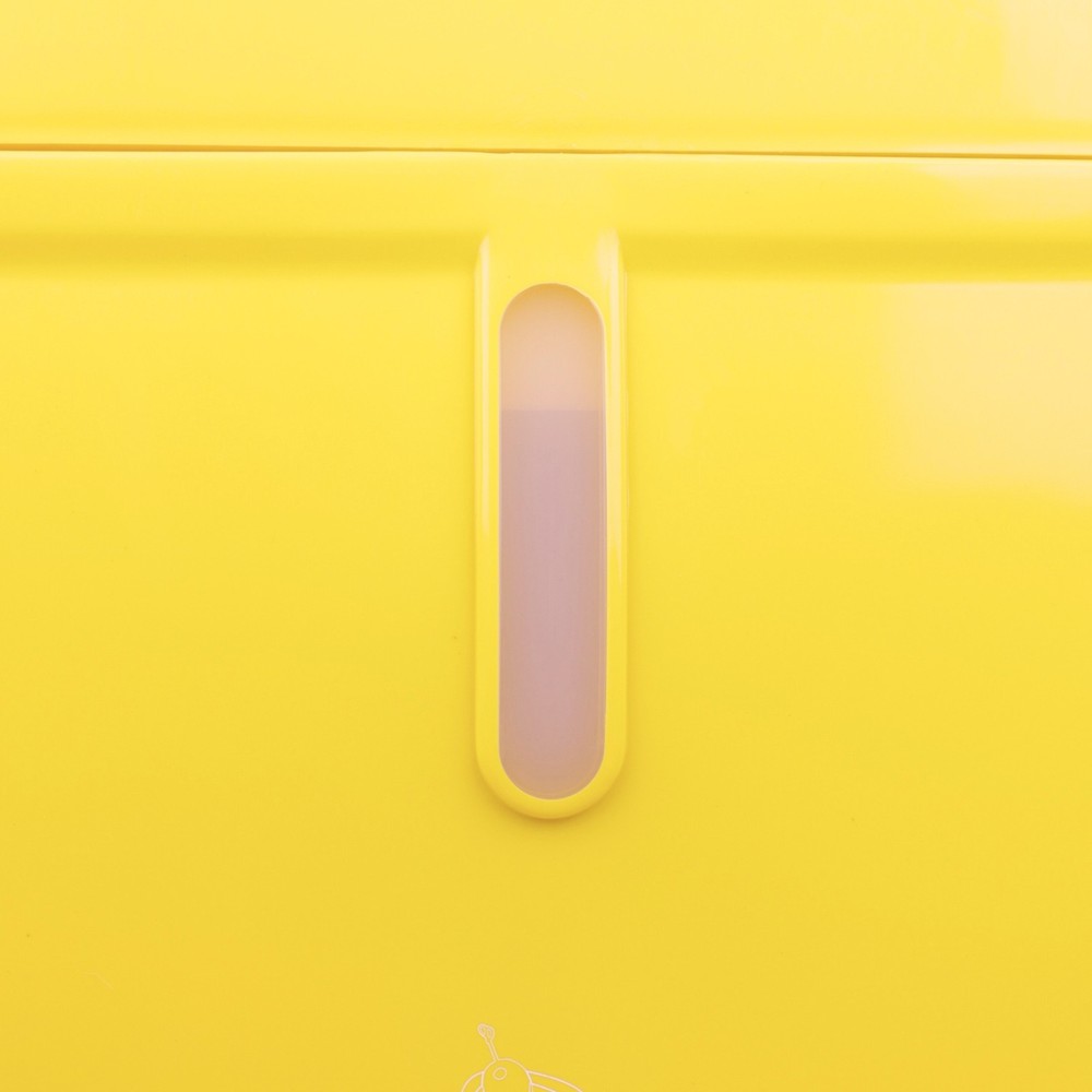 Yellow Drink Dump Bin w/ Wheels – Dual Compartment Liquid & Trash Disposal