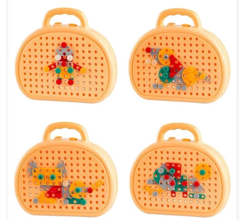 Creative Mosaic Puzzle Toy with Drill Screw Tool Set, 3D Creativity Kit Toy