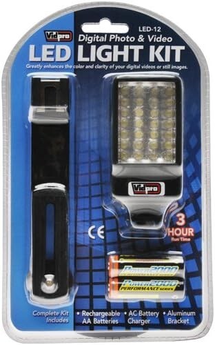 Vidpro LED-12 Deluxe LED Video Light Kit