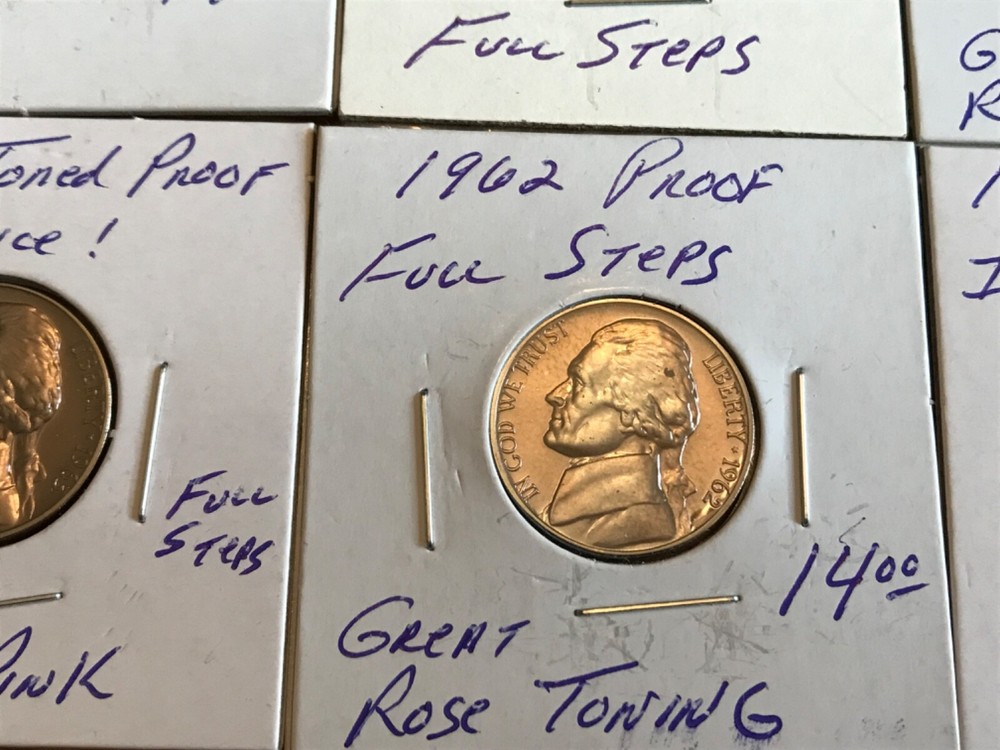 toned Jefferson Nickels