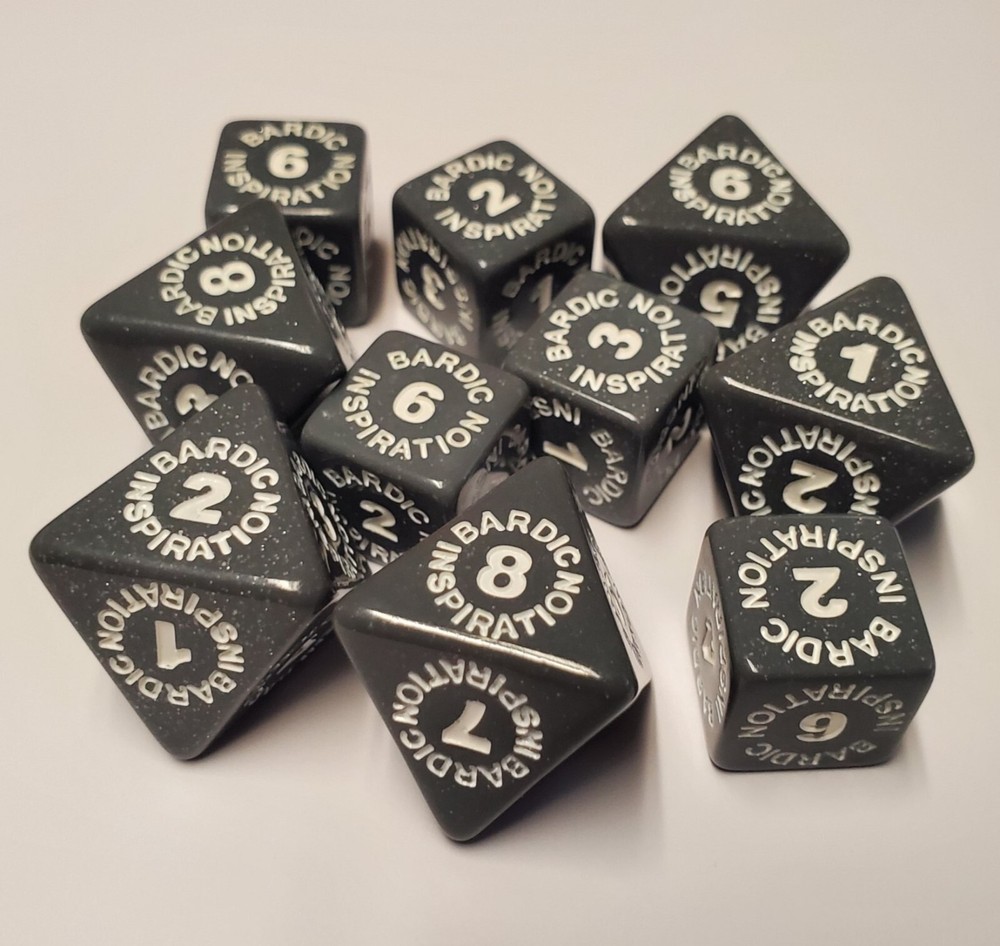 Bardic Inspiration d6 & d8 Dice Bundle Compatible with Dungeons and Dragons
