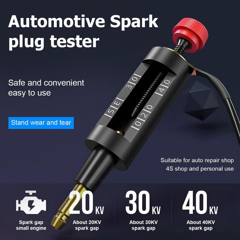 Spark Plug Tester, Adjustable Ignition Coil Tester, Ignition System Coil Diagnostic De...