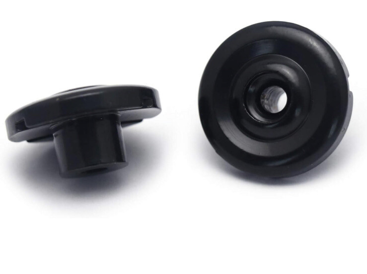 Bass Guitar String Trees String Retainer Guides with Mounting Screws Black 2Pcs