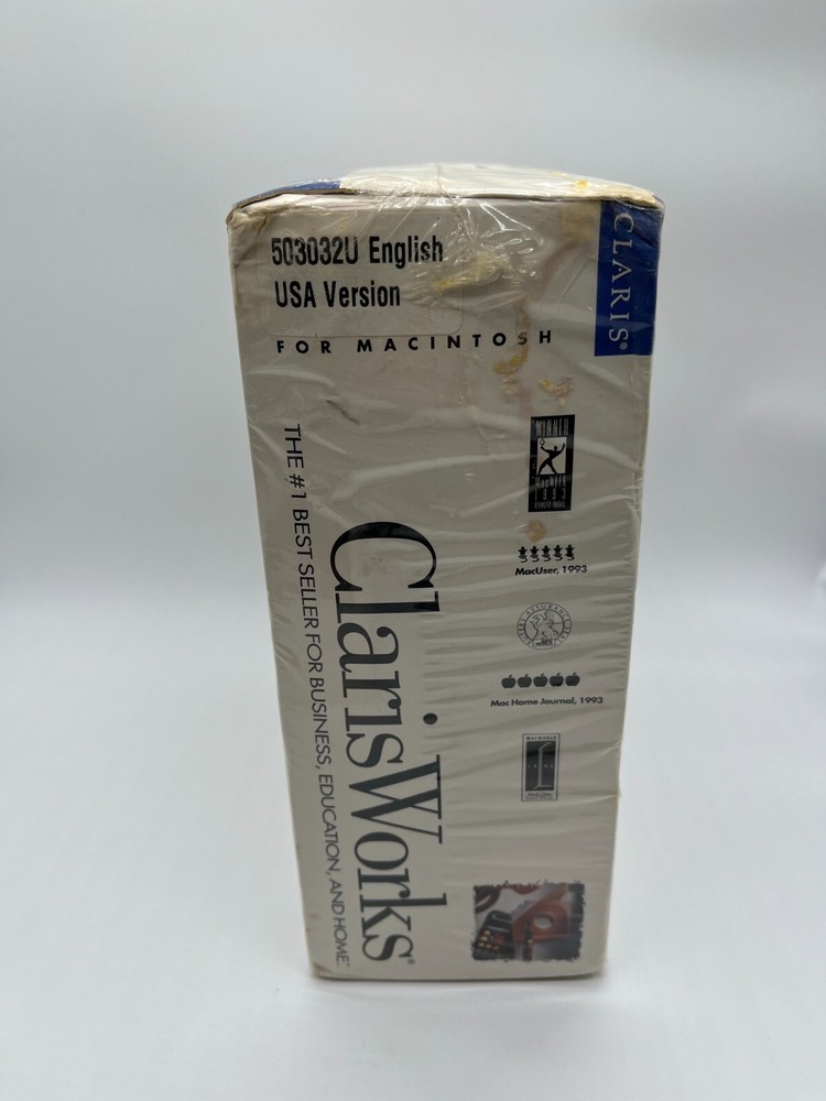 ClarisWorks Big Box PC Sealed Mac Macinstosh 1993 New Software & Handbook