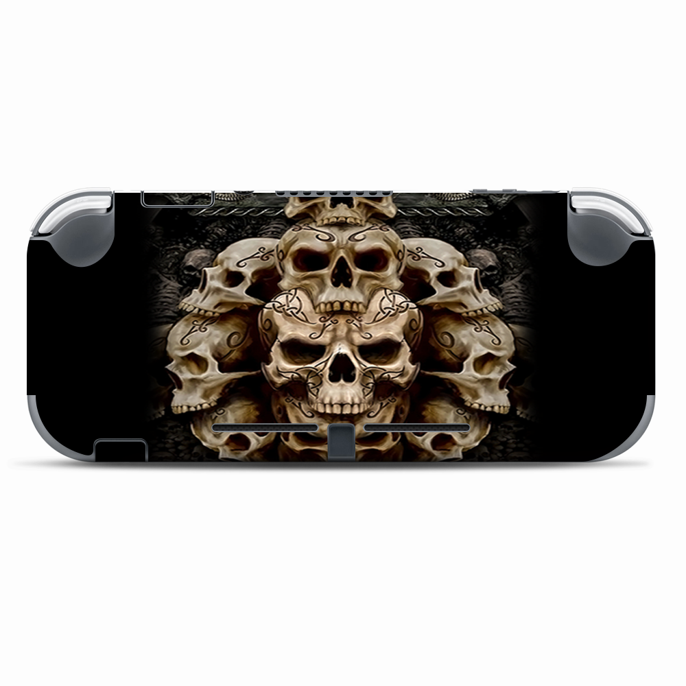 Skins Decals wrap for Nintendo Switch Lite - Wicked Skulls Tattooed