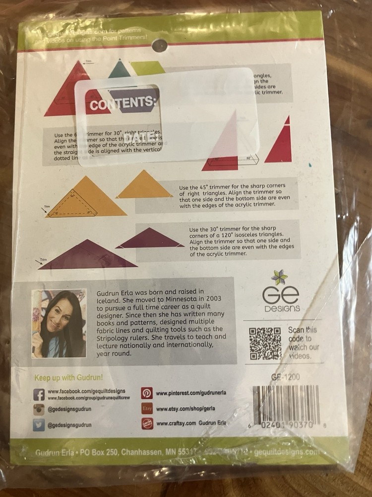 G Easy Quilter’s Tools & Accessories Point Trimmers 3 Sizes