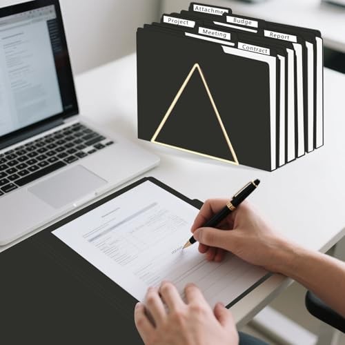 File Folder, 120 Pack 1/3 Cut Tab File Folders, File Folders Great for Black