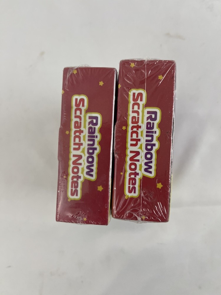 set of 2 Maxfun Rainbow Scratch Notes 150 Sheets Fun Note Craft Creative