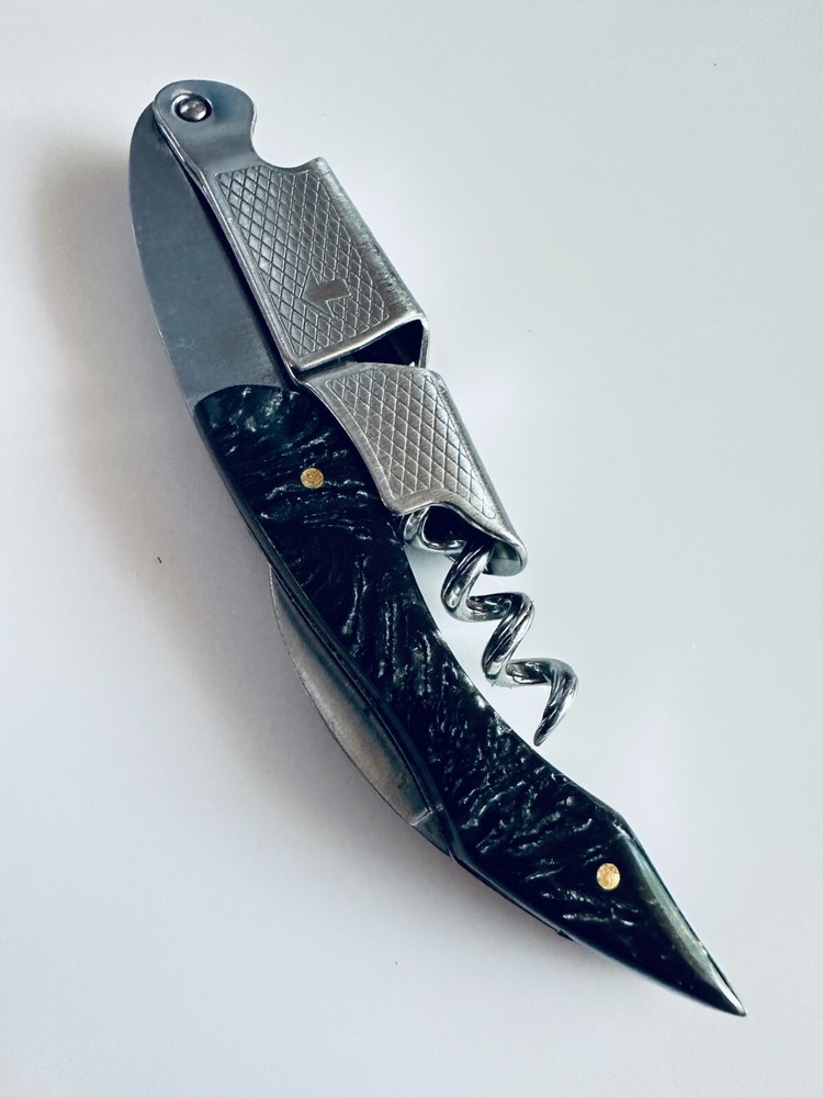 HICOUP Black Marble Pattern Corkscrew Quality Waiters Wine Key Openers
