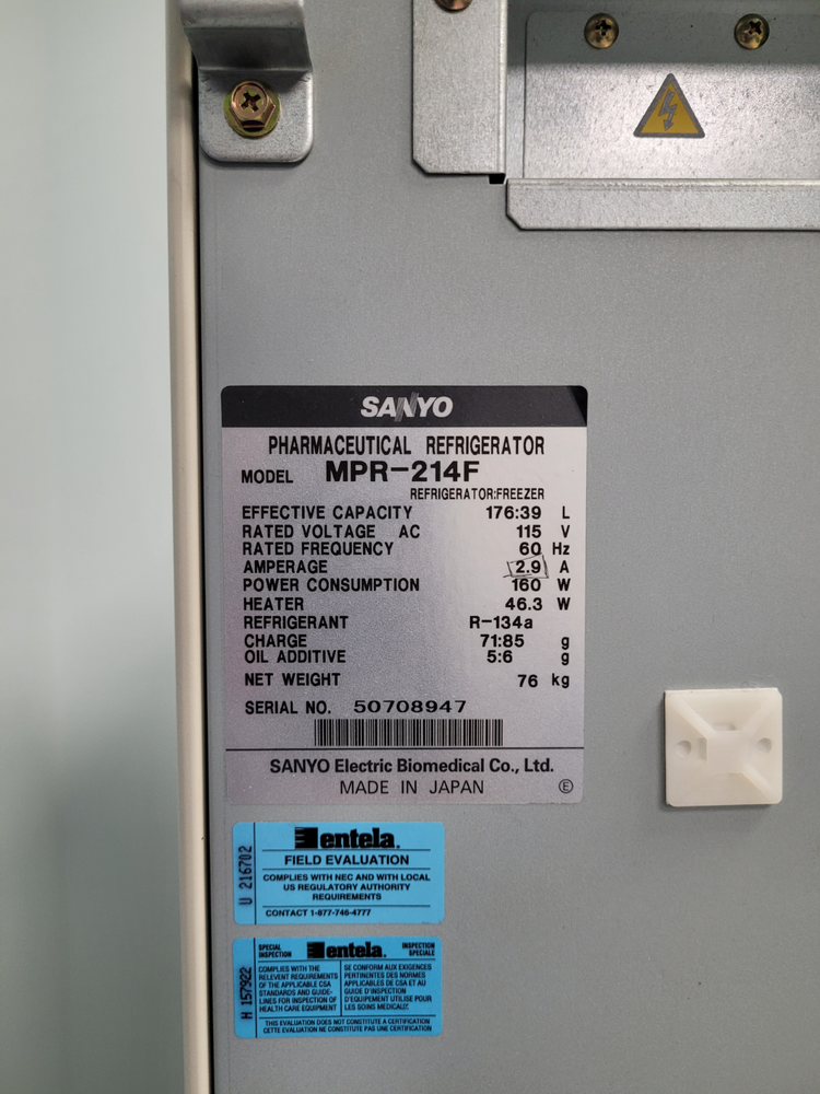 Sanyo MPR-214F Pharmaceutical Refrigerator w/ Freezer