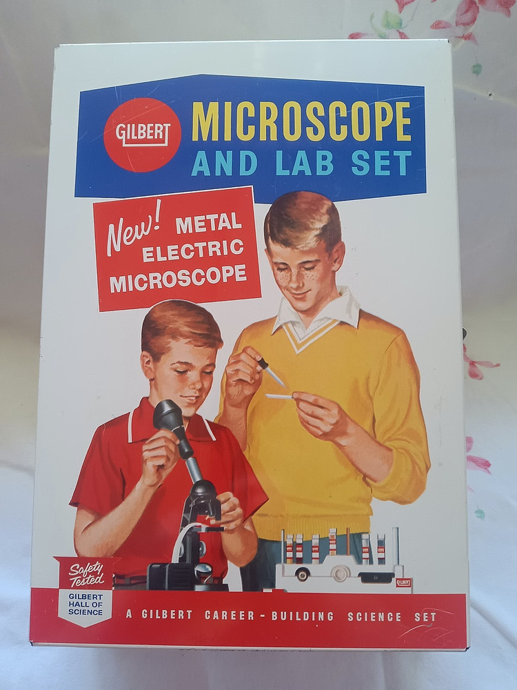 Vintage Gilbert Microscope Lab Set Partially Complete Untested For Display