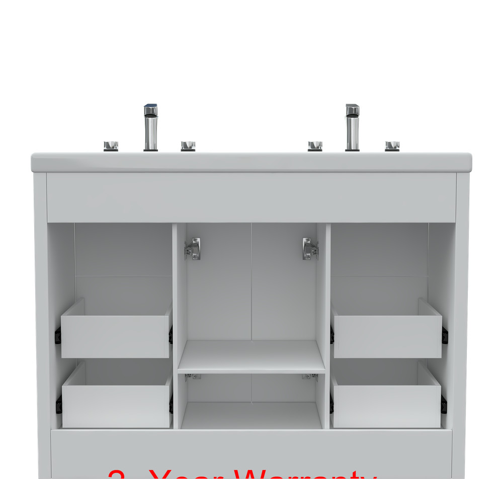 47" Solid Freestanding Bathroom Vanity Unit Sink Combo Storage Cabinet Drawers