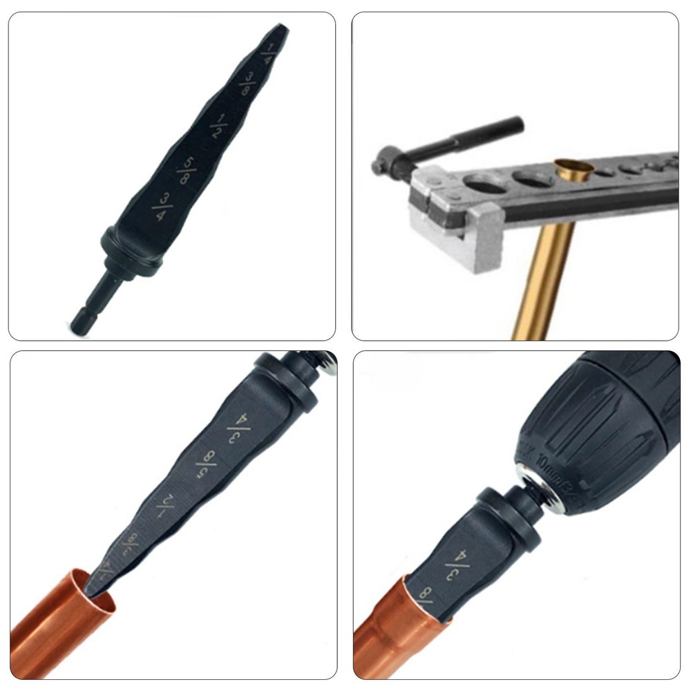 Swaging Tool HVAC 5 in 1 HVAC Swage Tool Copper Manual Pipe Expander Drill Bit