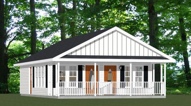 24x30 Duplex -- PDF Floor Plan -- 720 sq ft -- Model 3A