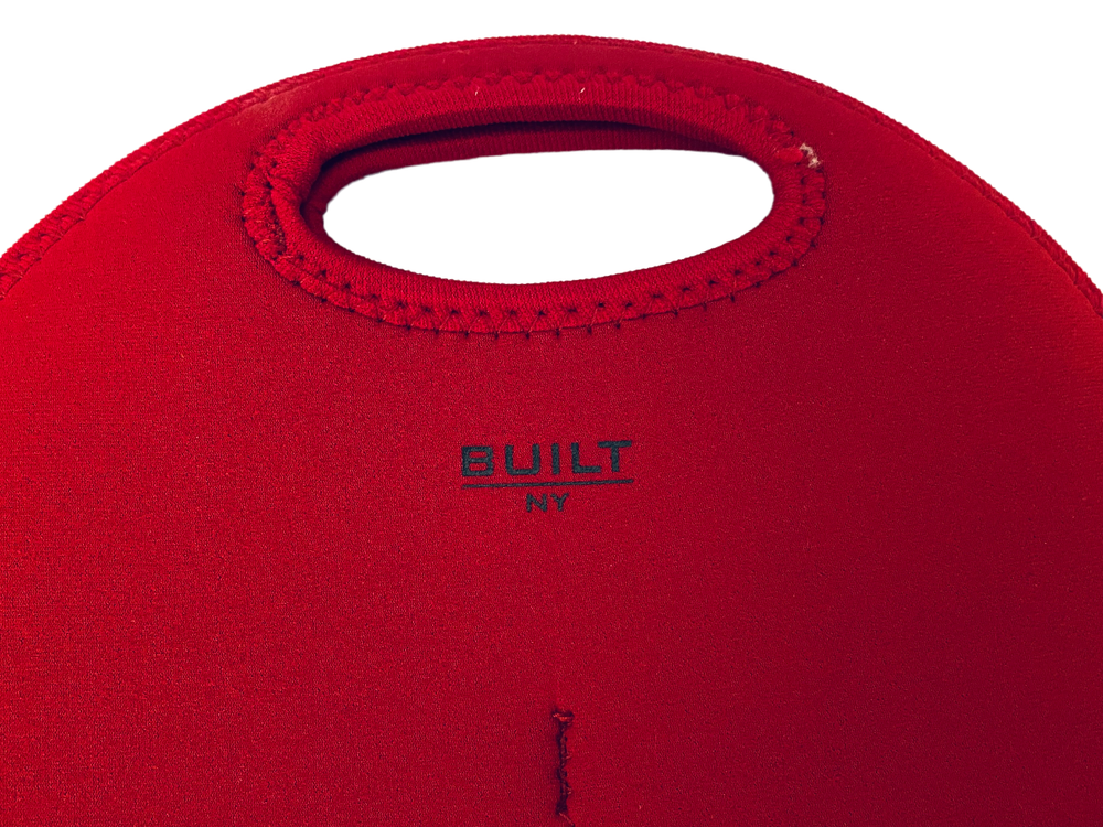 Built NY Byobag Red Neoprene Insulated Two Bottle Carrier