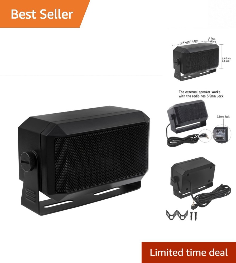 High-Performance 5W External Speaker with 3.5mm Connectivity for Radios