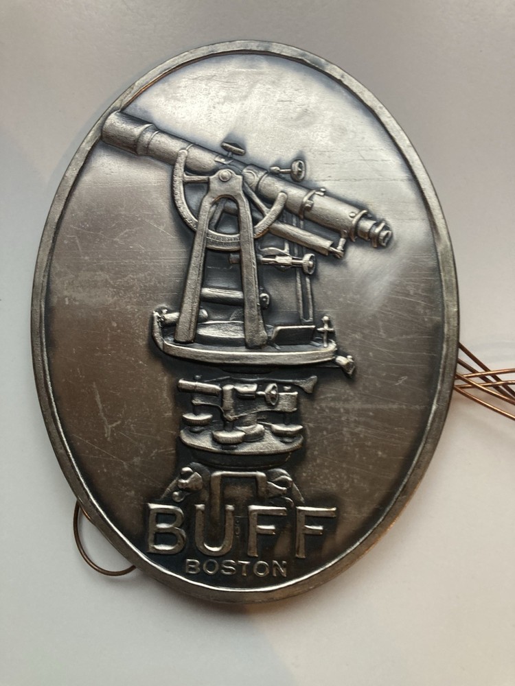 BUFF AND BUFF CO. EMBOSSED MEDALLION FOR SURVEYING PRECISE TRANSIT - VINTAGE