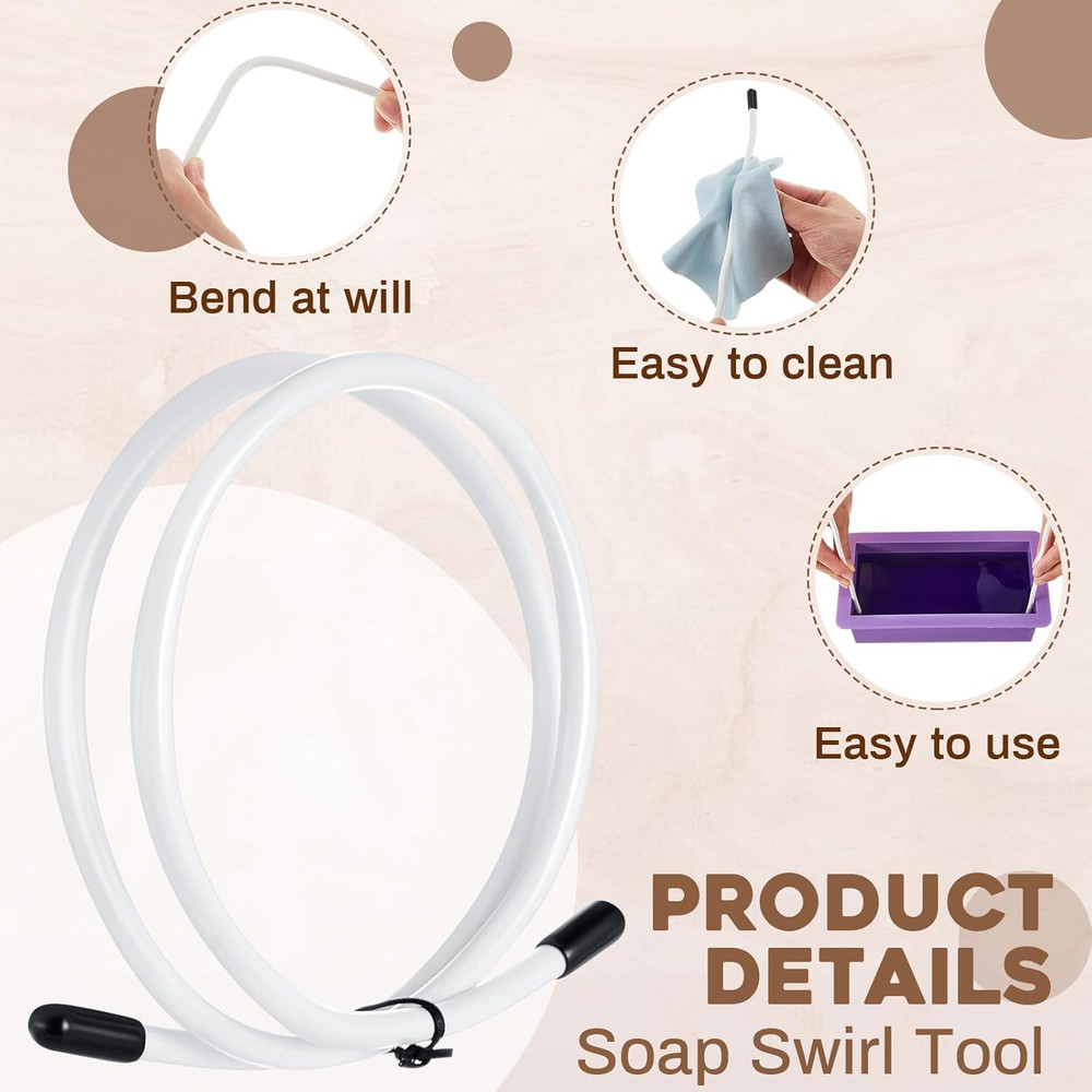 2 Pcs Soap Swirl Tools Bendable Soap Making Tool Supplies Cold Process Hanger Sw