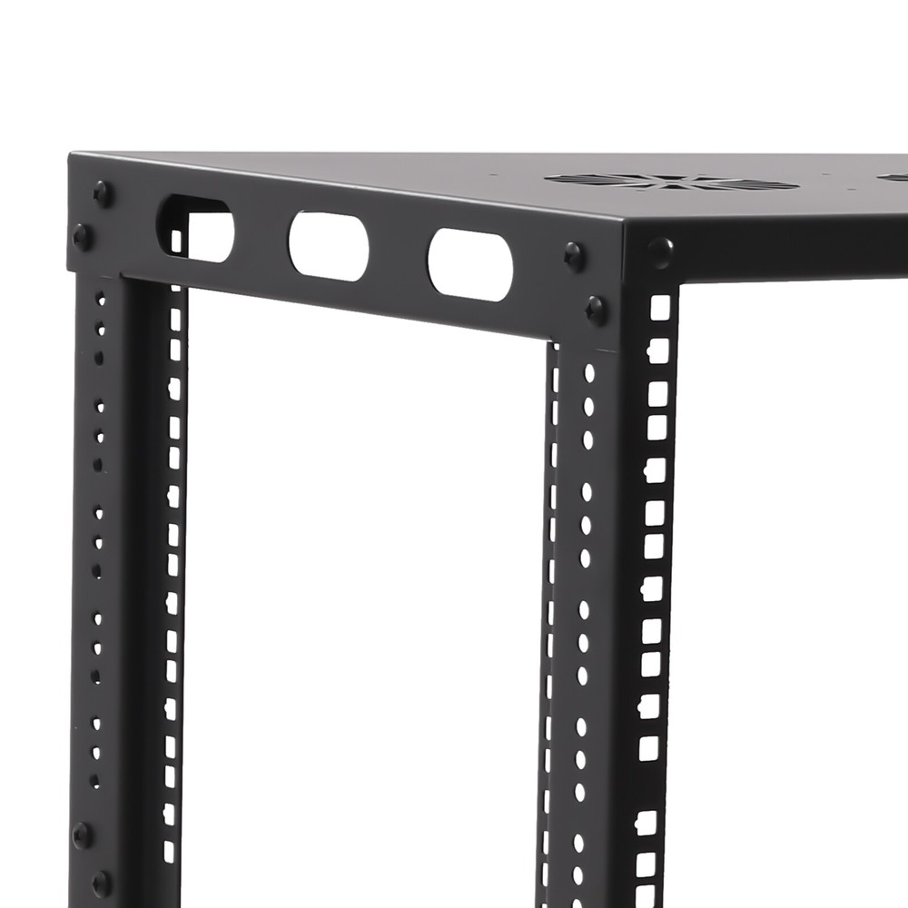 4 Post 0-31.5"Open Frame Network Server Rack Holder on Caters Adjustable 18U NEW