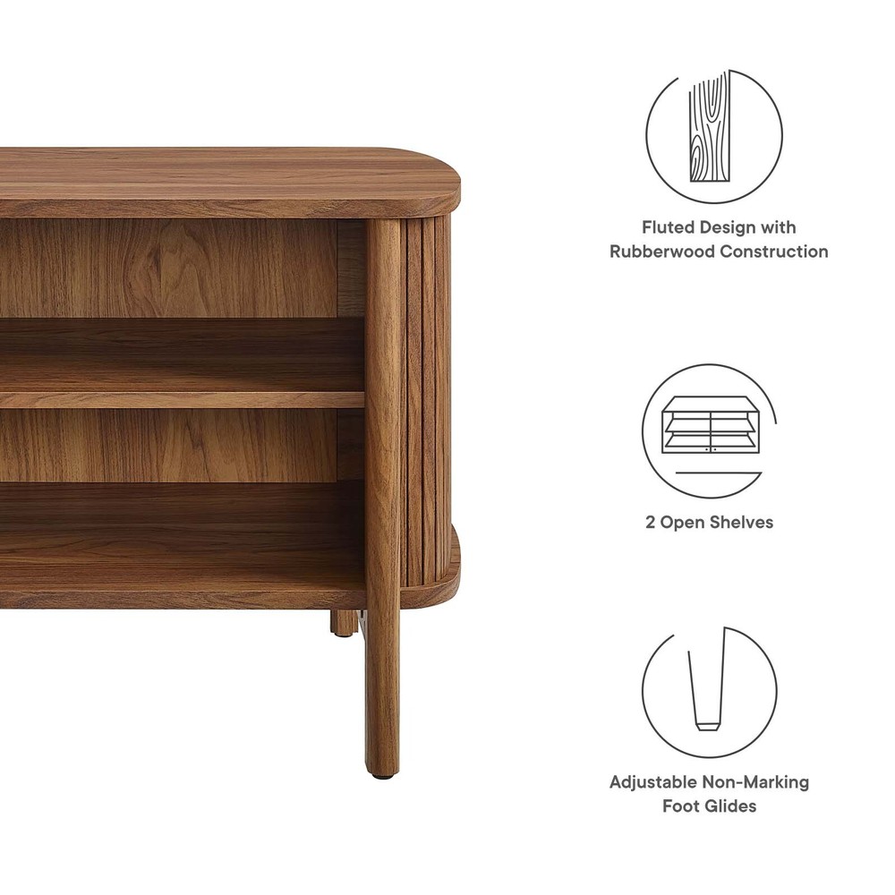Modway Cadence Open Nightstand in Walnut