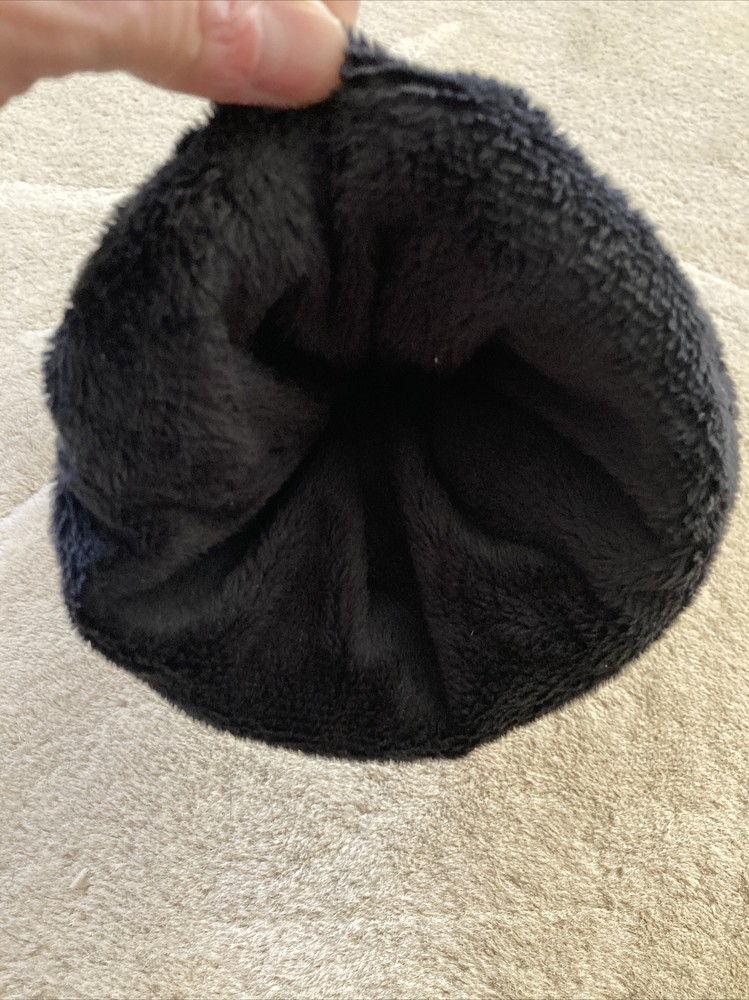HANDHELD ICE SCRAPER MITT BLACK FUR LINED NWOT
