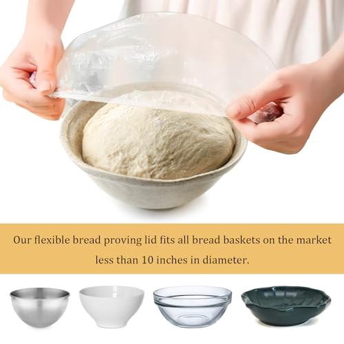 PCS Reusable Bowl Covers for Bread Proofing, Elastic Plastic Covers for 120