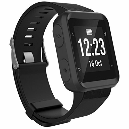 for Garmin Forerunner 35 Case, Lamshaw Silicone Case with Screen Protector 2Pack