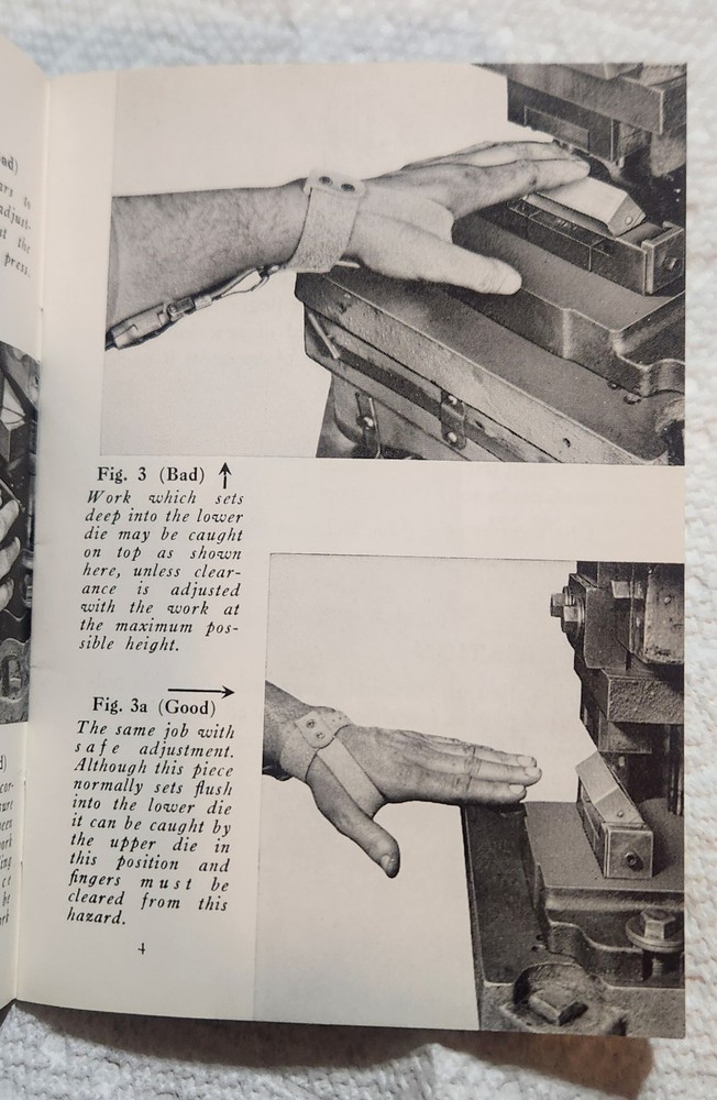 1959 & 1968- Possons Pullback Safety Devices Maintain Adjust Die Setting Manual
