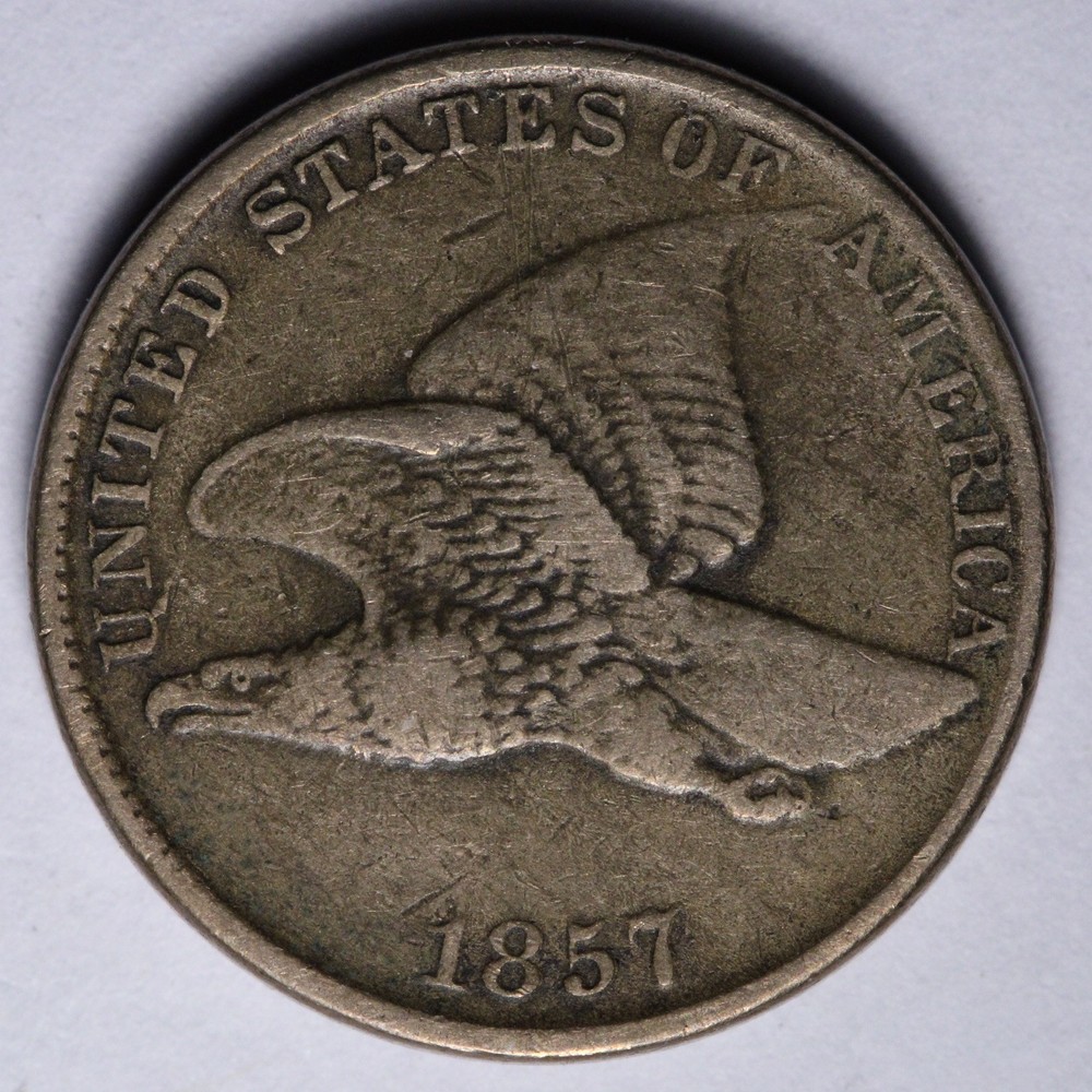 1857 Flying Eagle Cent Penny XF E109 UDEL