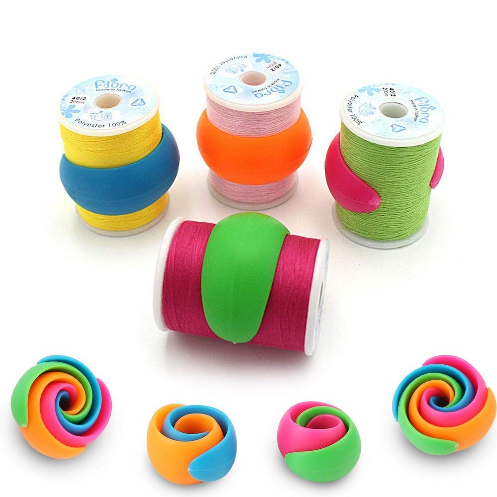 48 pcs Thread Spool Huggers to Prevent Thread Unwinding and Keep Thread Tails...