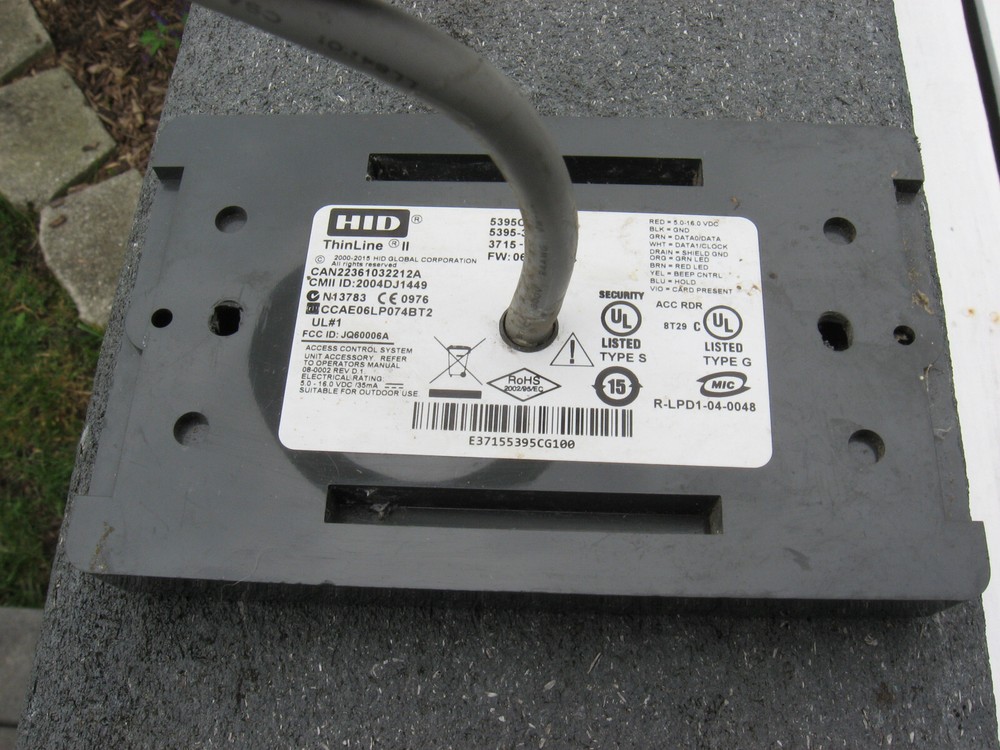 HID ThinLine II Outdoor Proximity Card Reader Access Control 5395CG100