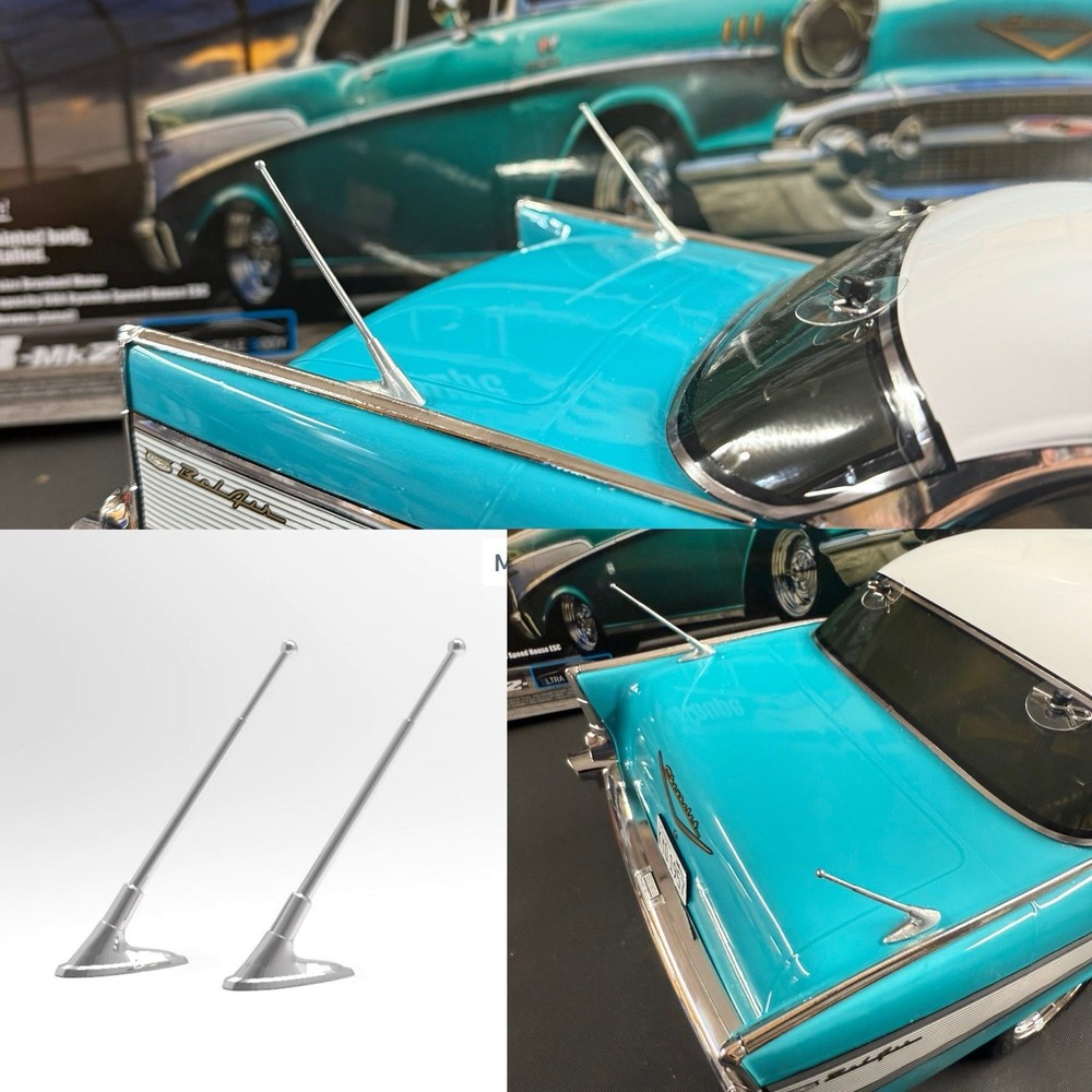 1:10 55-57 Chevy antenna (2) Angled Back Style