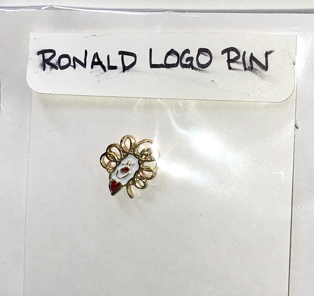 McDonald’s Vintage Pinback Enamel Crew Pin Ronald Scribble Head