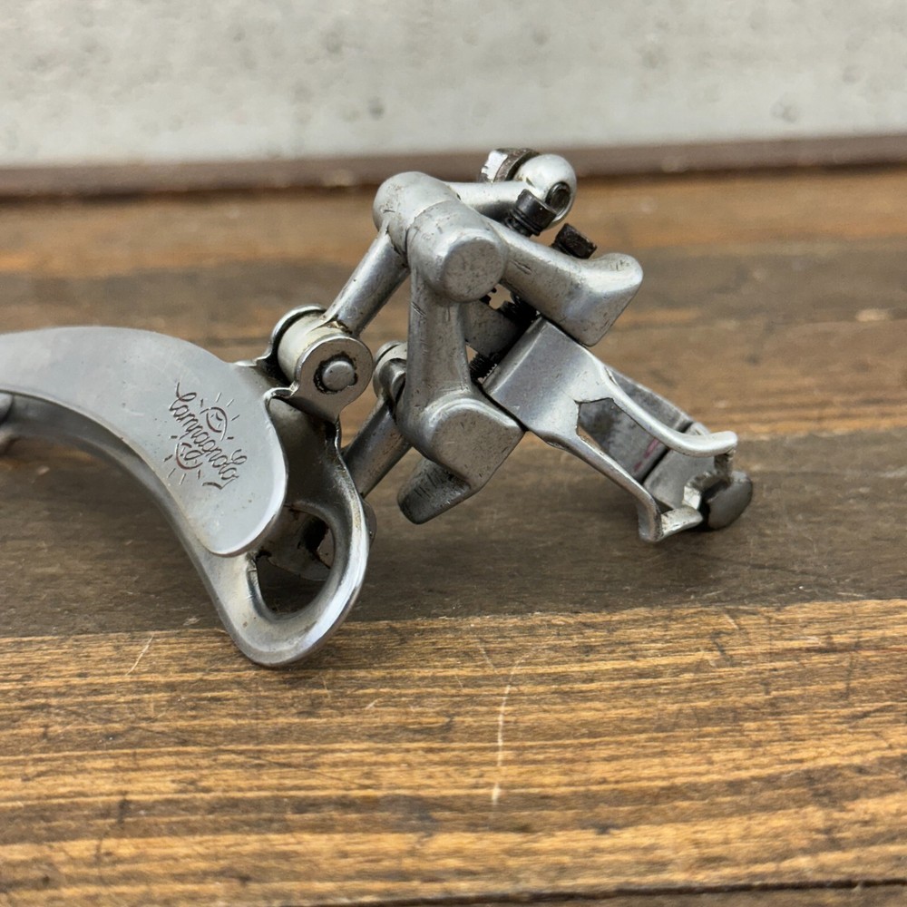 Vintage Campagnolo Record Front Derailleur Bottom Pull Flat Cut Out Clamp C2