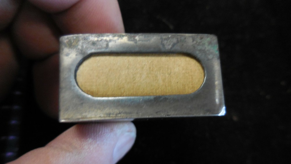 Antique Solid Sterling Silver Matchbox Holder Case Art Deco Style