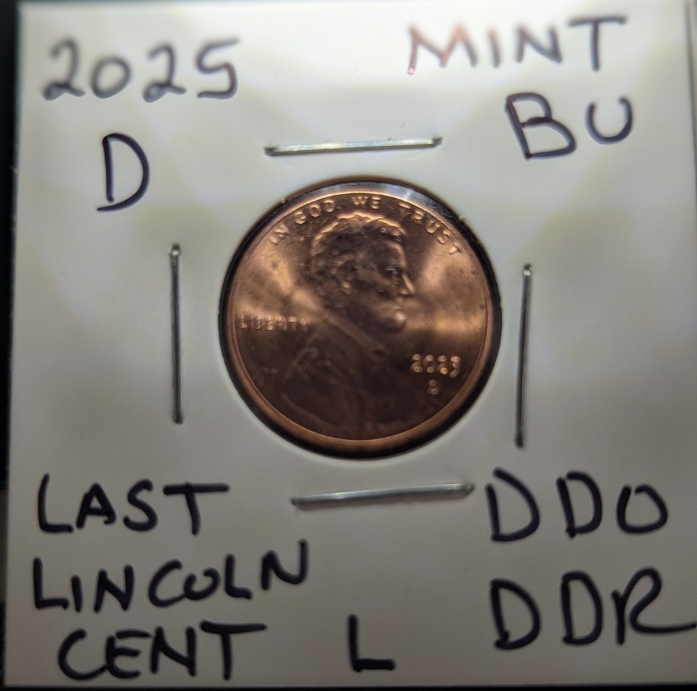 2025 D DDO DDR  Mint BU Error Lincoln Cent Coin