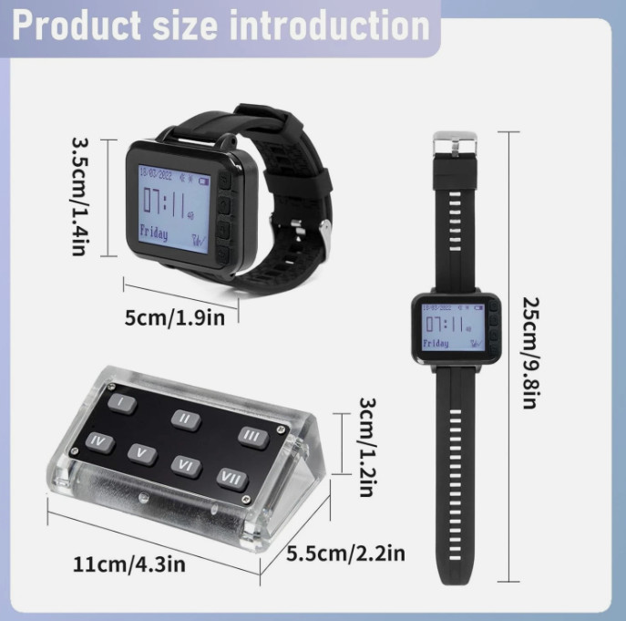 Restaurant Server Buzzer Pager System Waterproof Waitress Calling System Chef