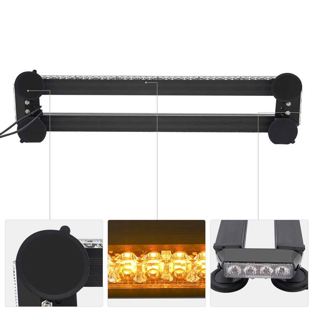 28.4" 80 LED Amber LED Strobe Light Bar, Emergency Strobe Light, Strobe Light