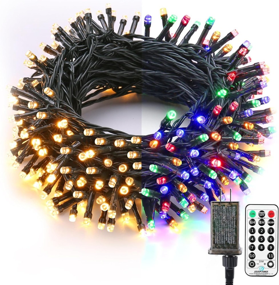 Christmas Lights, 65.67ft 200 LED Color Changing Tree Lights 11-Function Warm...