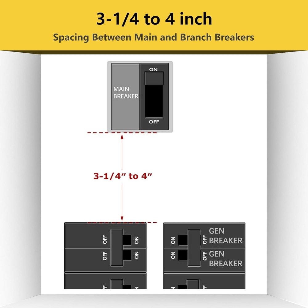 Generator Interlock Kit Compatible with Square D Vertical Main 150 or 200 amp br