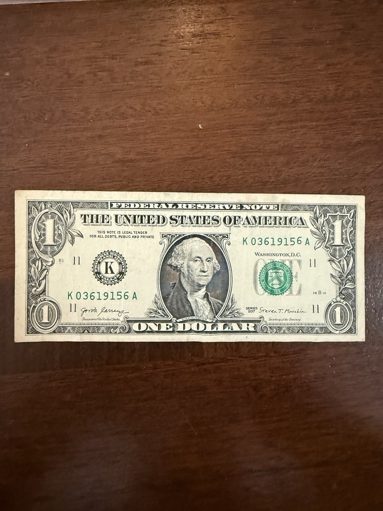 Stuck Digit Gas Pump Error 2017 $1 Dollar Bill