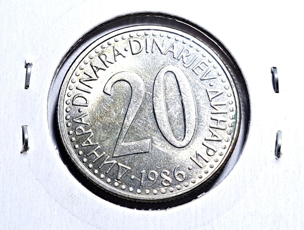 @@@ A SUPERB 1986 YUGOSLAVIA TWENTY DINARA @@@