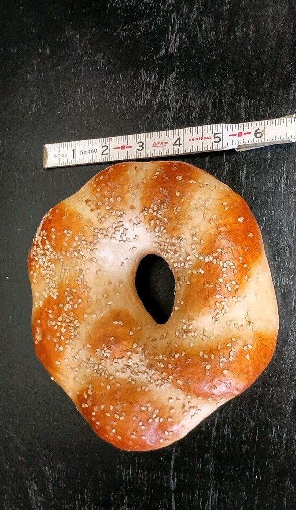 Artificial Sesame Seed Topped Bread Ring Realistic 8"