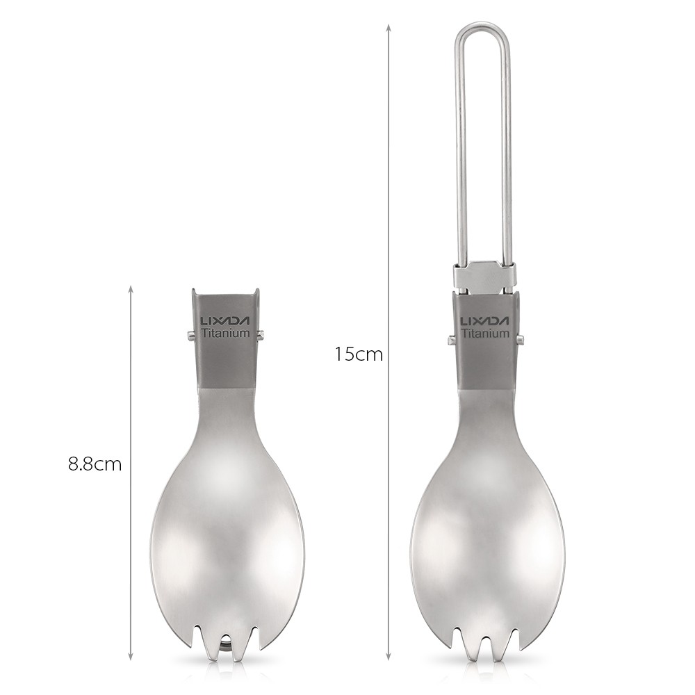 Half Polished Folding Spork Lightweight Dinner D0S0