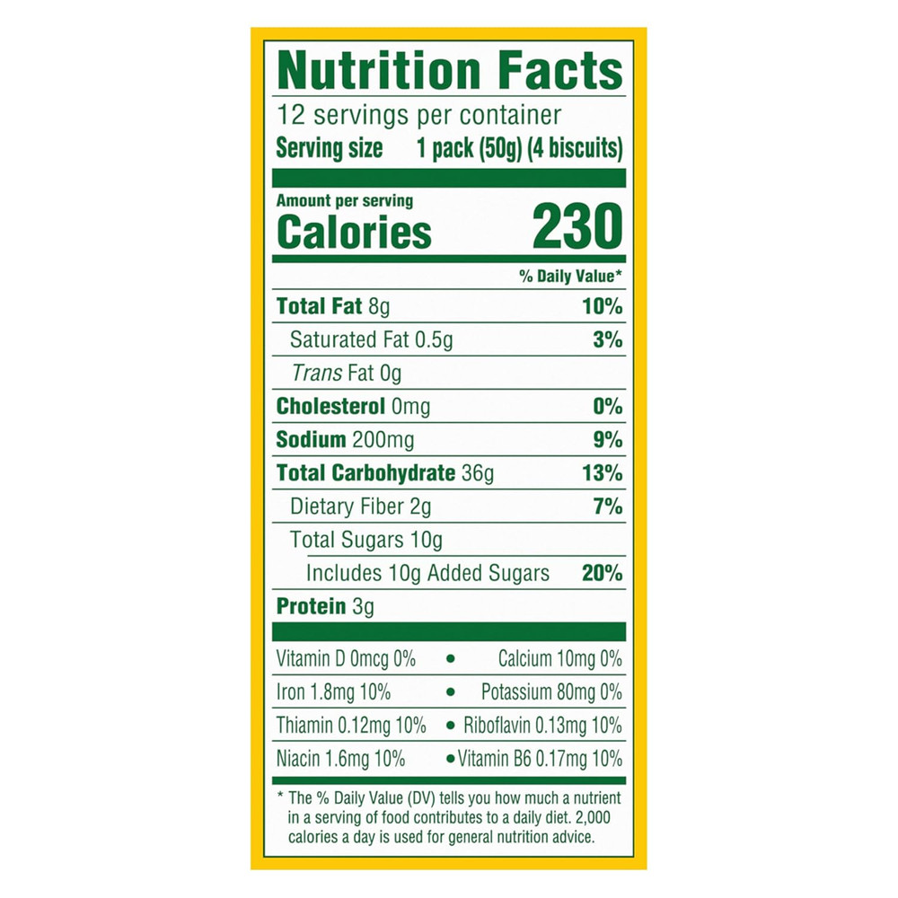 Breakfast Bars Biscuits, Golden Oat, Value Pack, 12 Packs (4 Biscuits per Pack)