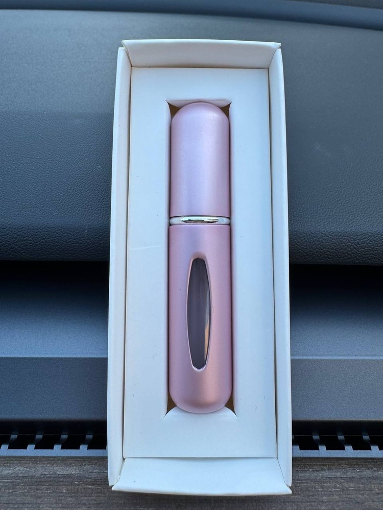 2 Pcs Atomizer Refillable Perfume Bottle,Travel Size 5ml Capacity (PINK/SILVER)