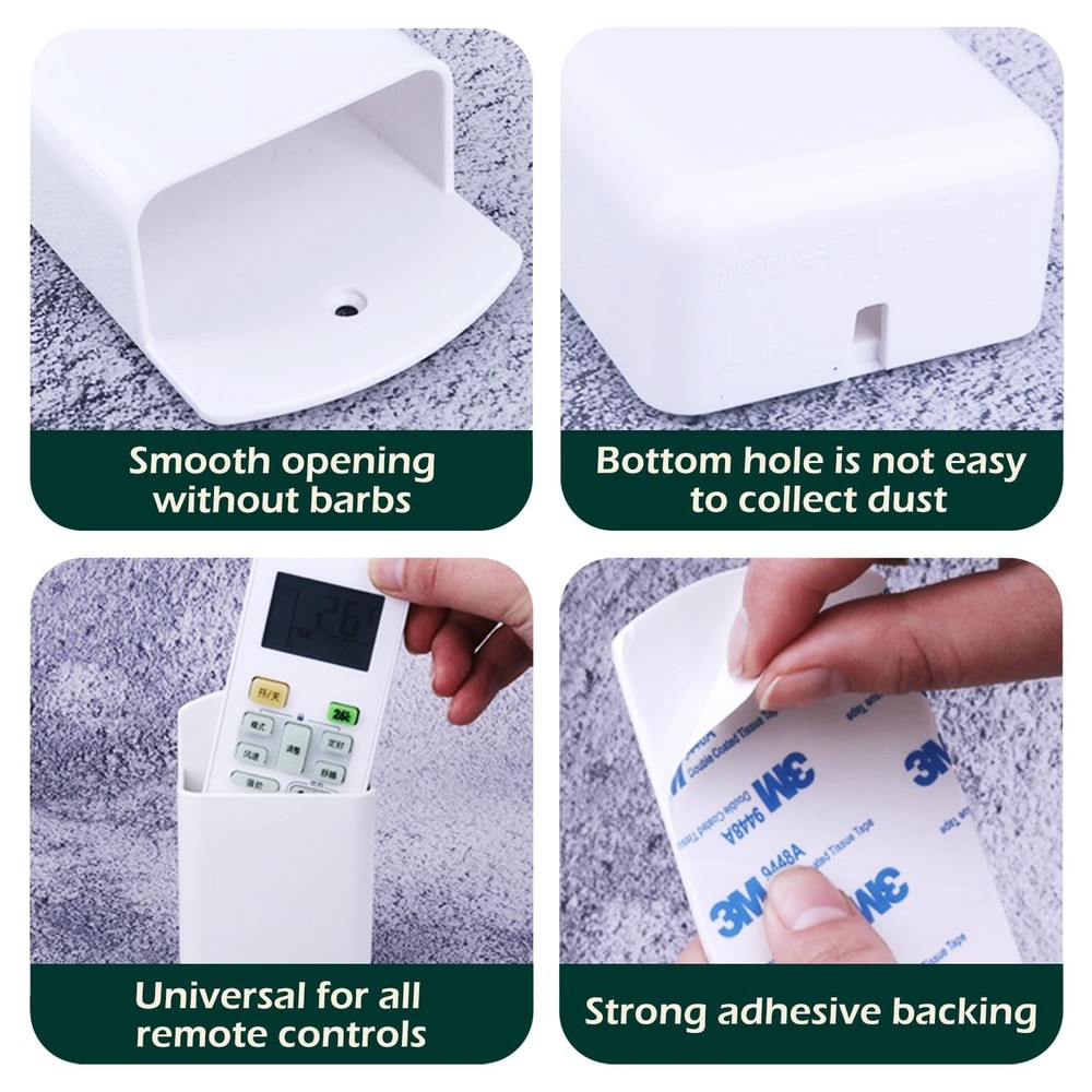 6 Pack Remote Control Holder Wall Mount Self Adhesive Media Controller Organi...