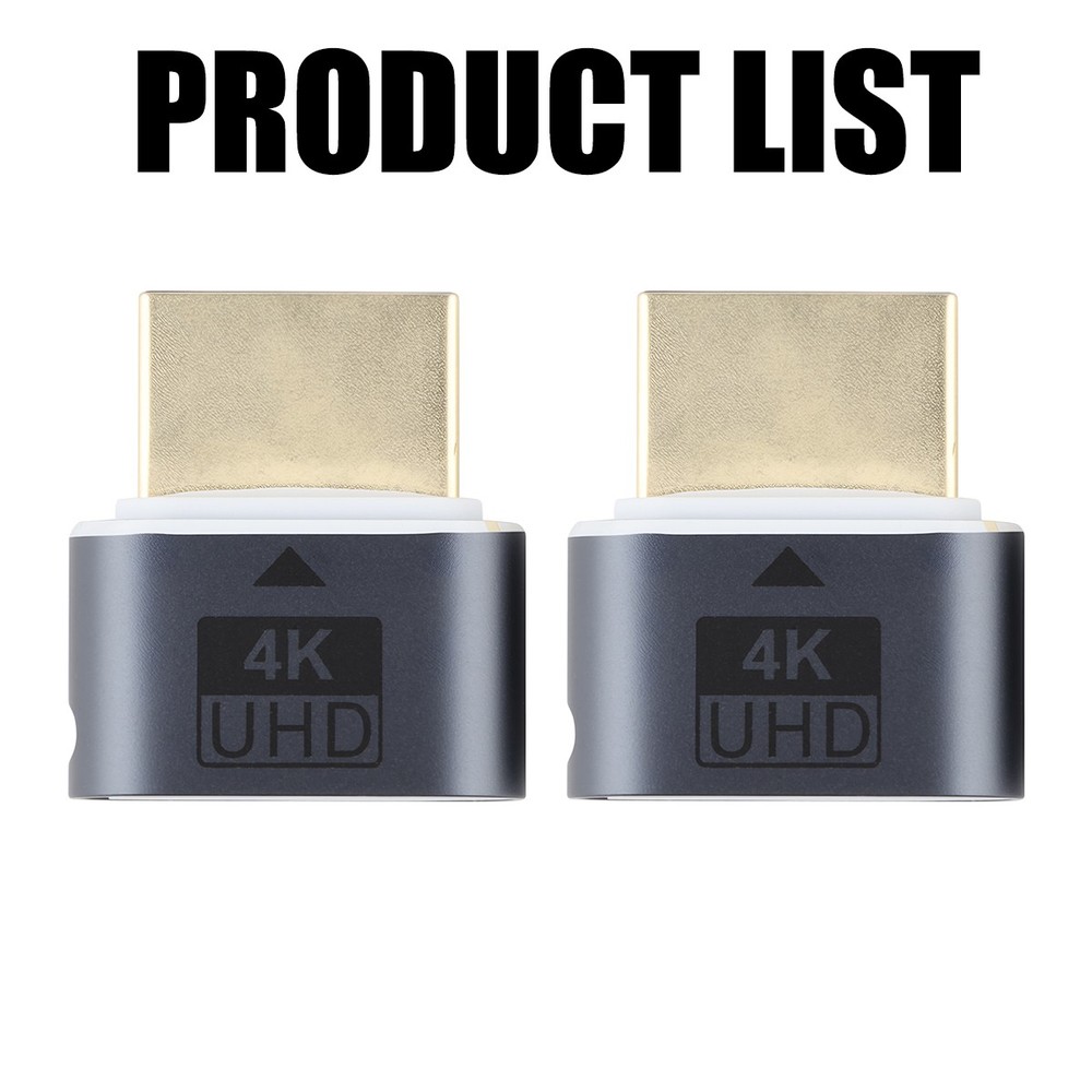 HDMI Virtual Display Emulator Headless Plug Support 4K EDID for Windows Linux