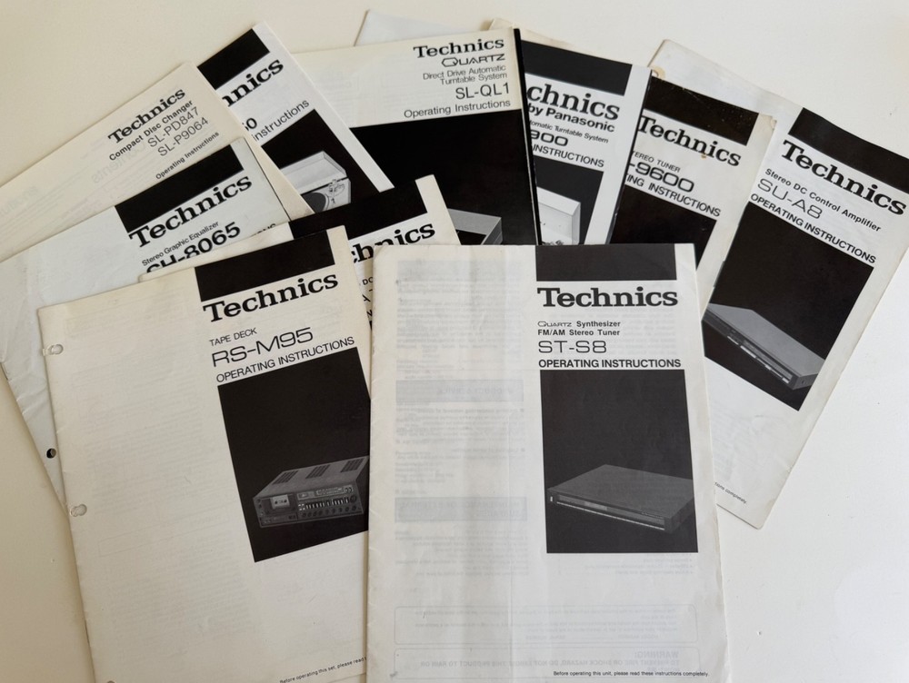 TECHNICS OPERATING INSTRUCTIONS  - ORIGINAL