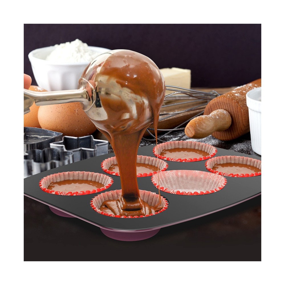 NutriChef 8-Piece Nonstick Stackable Bakeware Set - PFOA, PFOS, PTFE Free Bak...